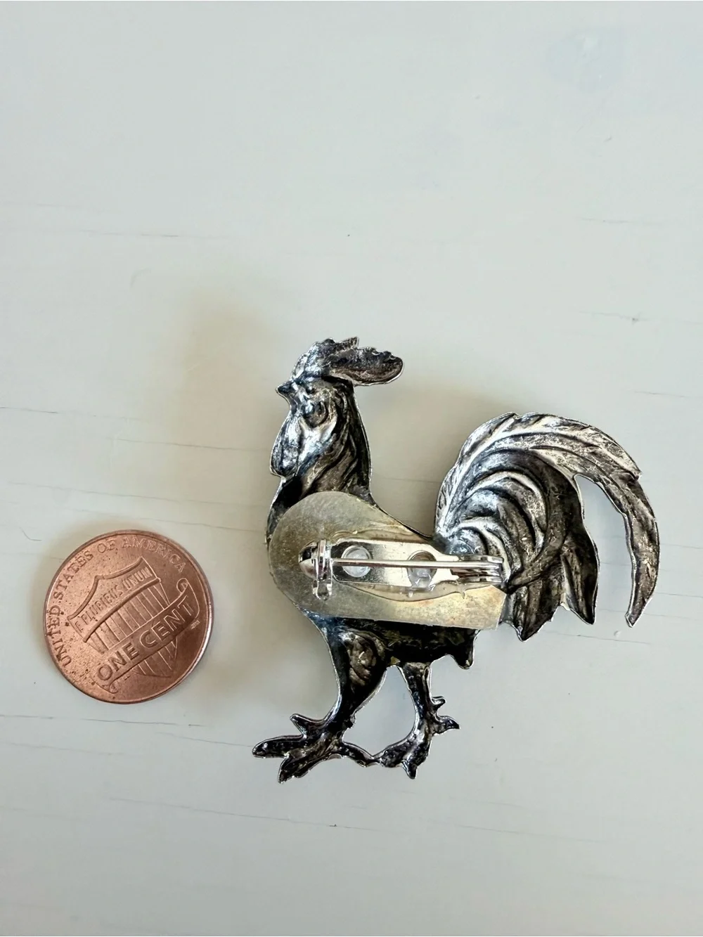 Rooster Brooch Pin